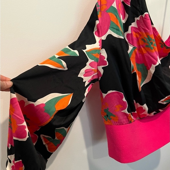 Anthropologie Floral Dolan One Shoulder Size Large - Picture 2 of 14